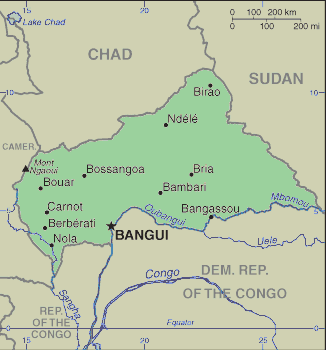 Central African Map