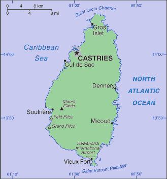 Saint Lucian Map