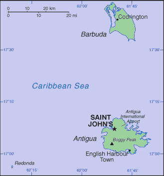 Antiguan, Barbudan Map