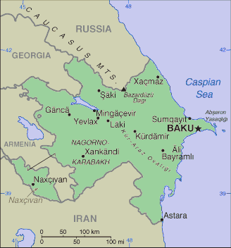 Azerbaijani, Azeri Map