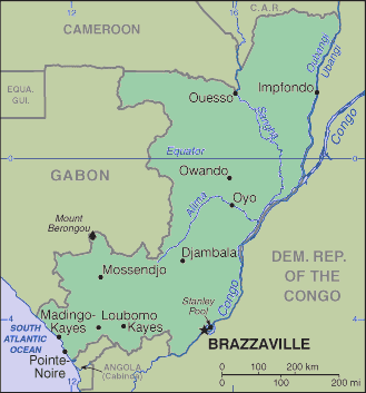 Congolese or Congo Map