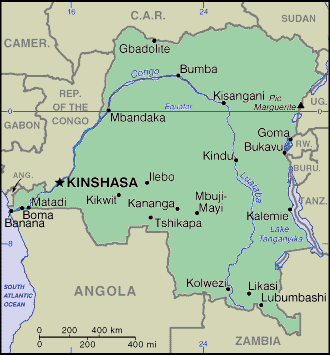 Congolese or Congo Map