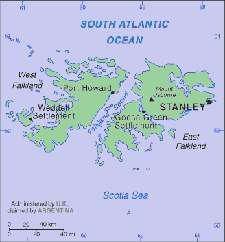 Falkland Island Map