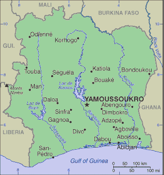 Ivoirian Map