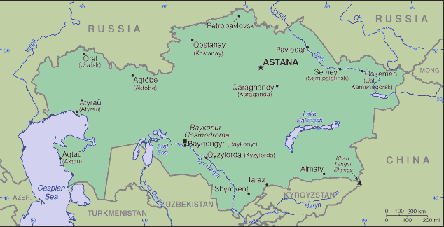 Kazakhstani Map