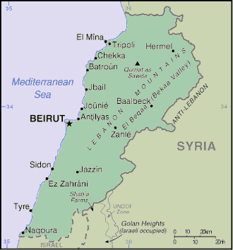 Lebanese Map