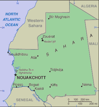 Mauritanian Map