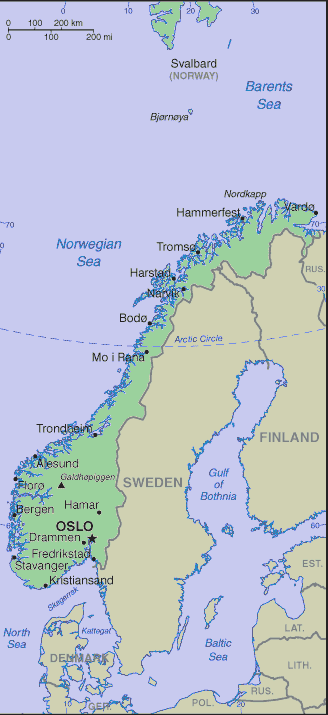 Norwegian Map
