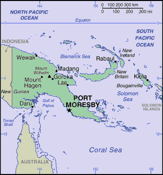 Papua New Guinean Map